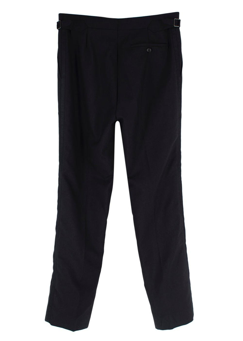 Kingsman Black Wool Blend Suit Trousers