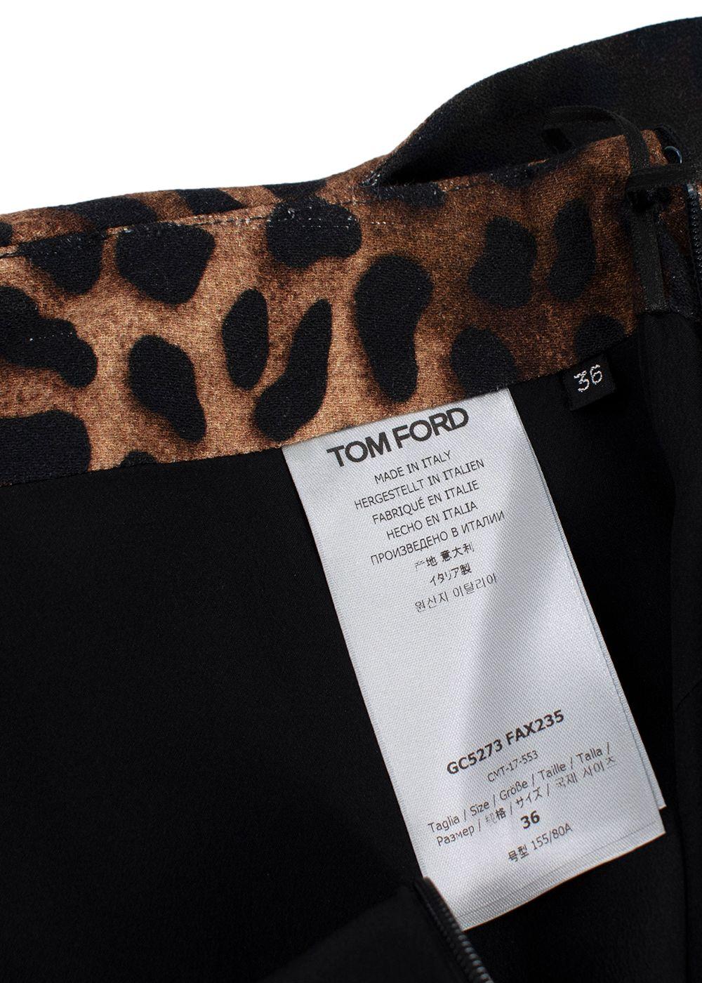 Tom Ford Leopard Print Pencil Skirt