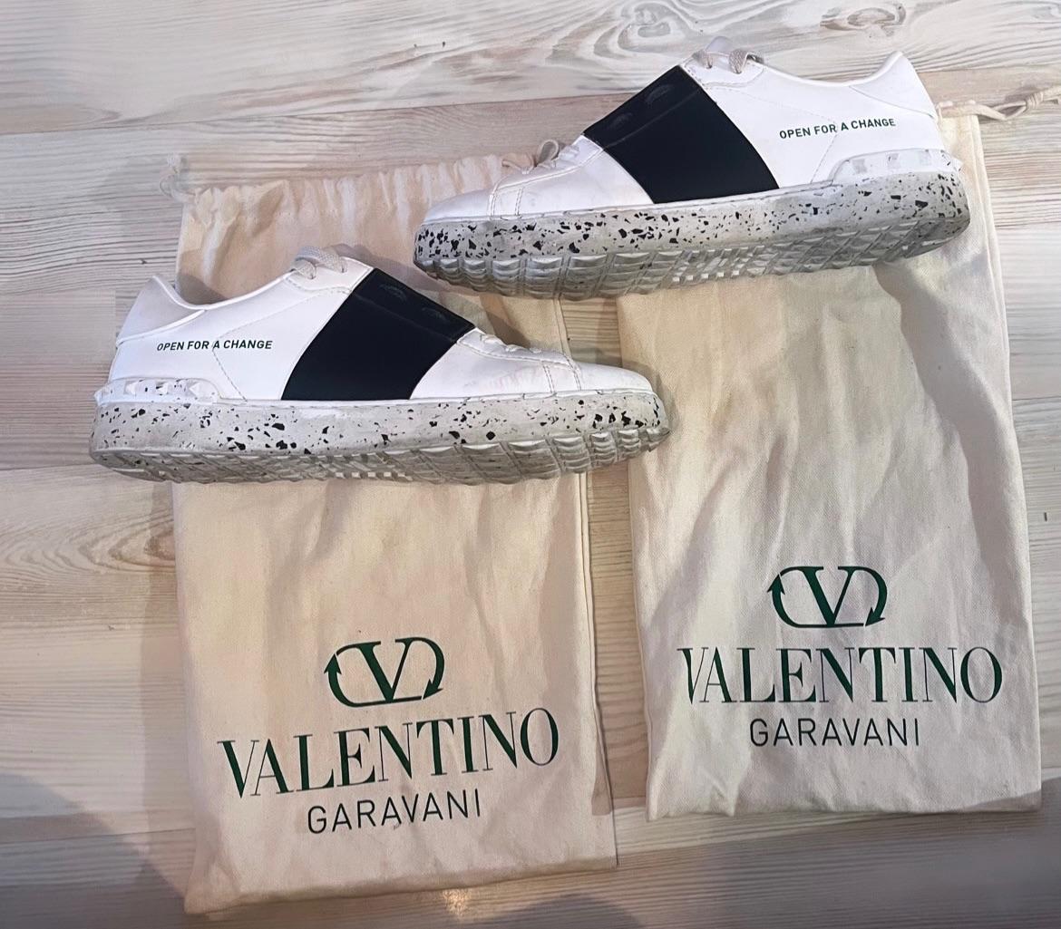 Open For A Change White Leather Sneakers