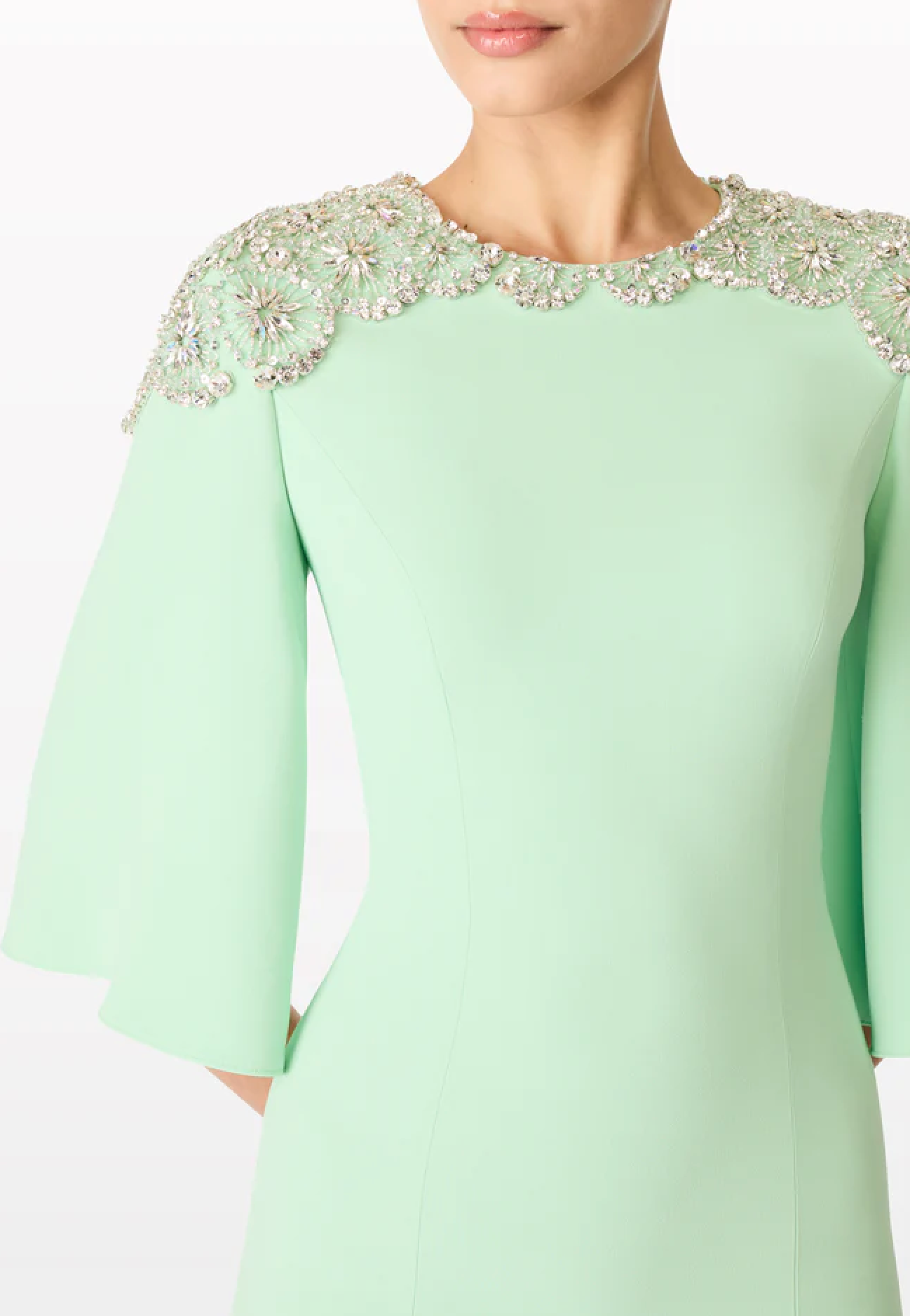 Jenny Packham Daze Minimal Gown Sculpted Sleeves
