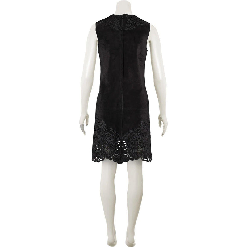 Dolce & Gabbana Black Suede/Leather Dress