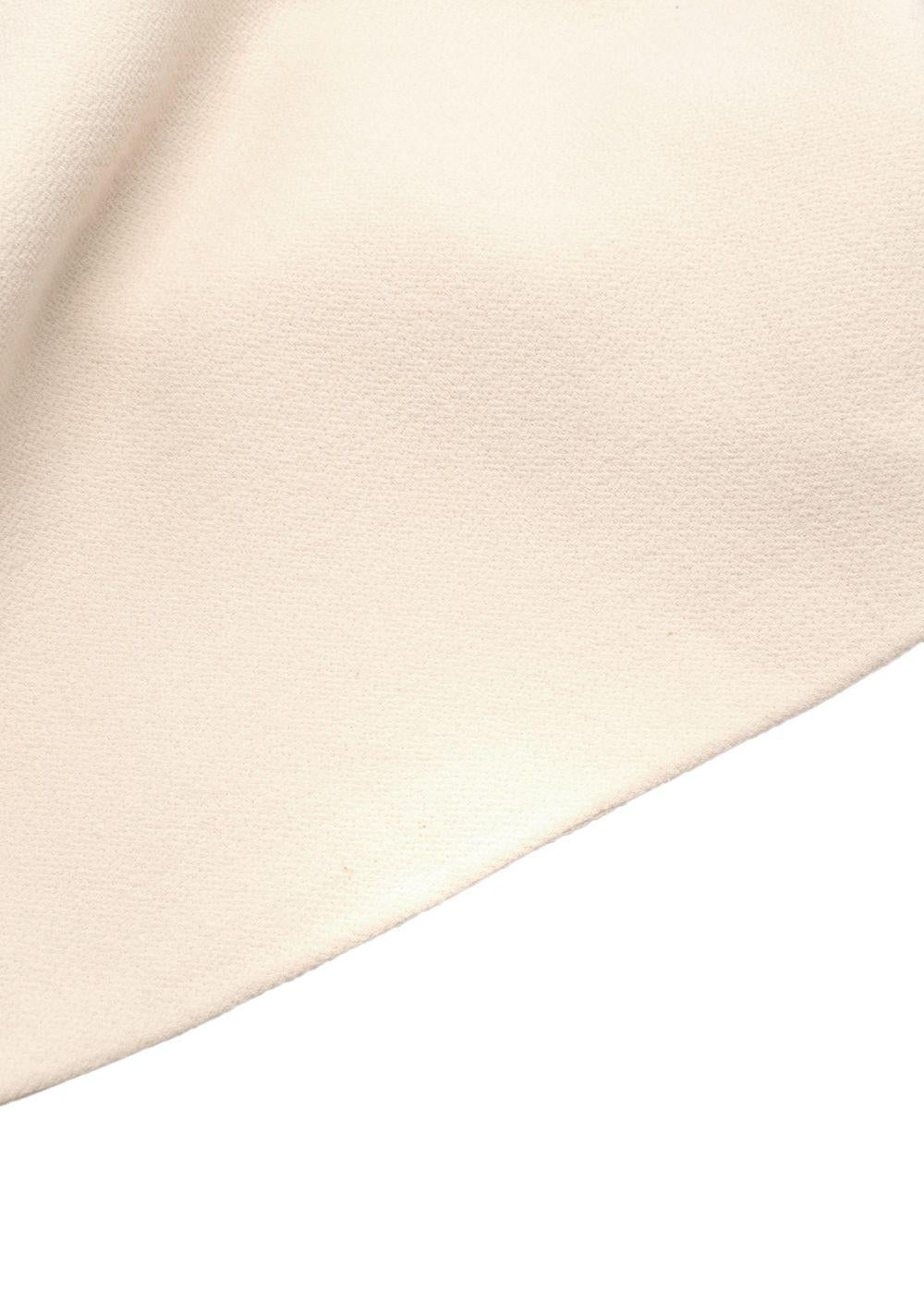 Valentino Boutique Buttermilk Sleeveless Wool Dress