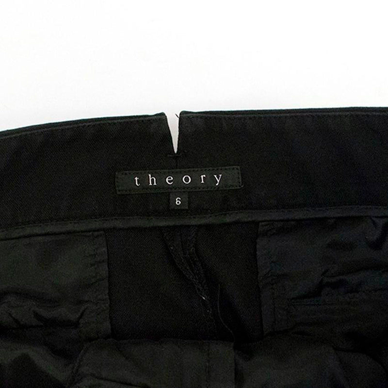 Theory washed black mini shorts