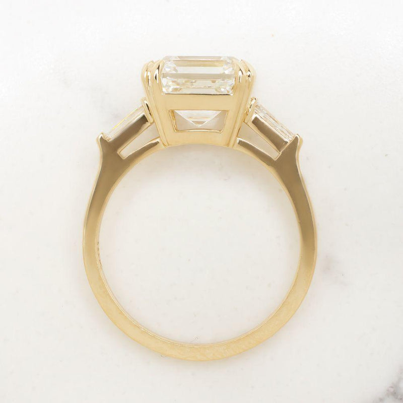 Verde 5ct IGI Certified Asscher Cut Lab-grown Diamond VS2 Ring