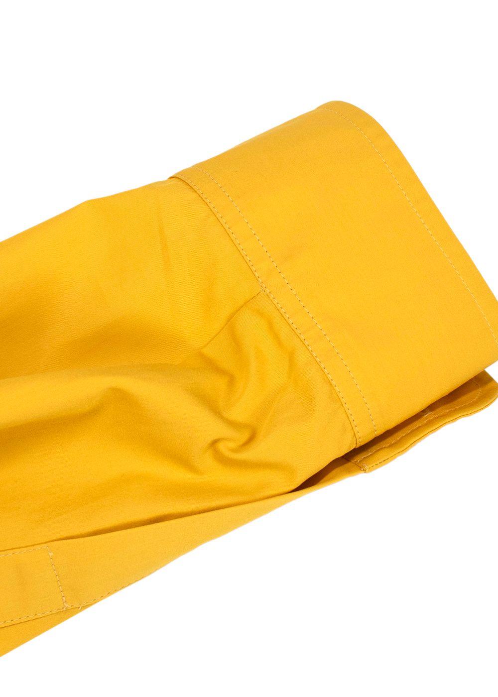 Givenchy Golden Yellow Chain-embellished Cotton-poplin Shirt Dress