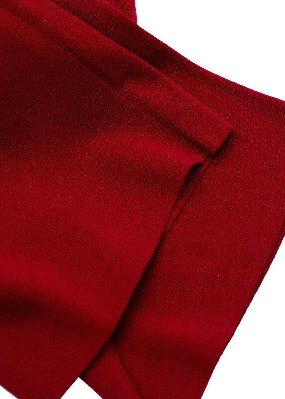 Marina Rinaldi Red Wide Leg Wool Blend Trousers