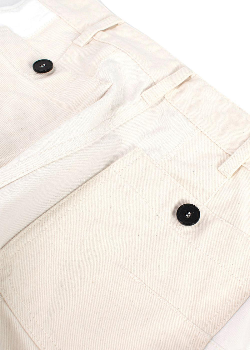 Dior Cream and White Two Toned  Wide Leg Jeans