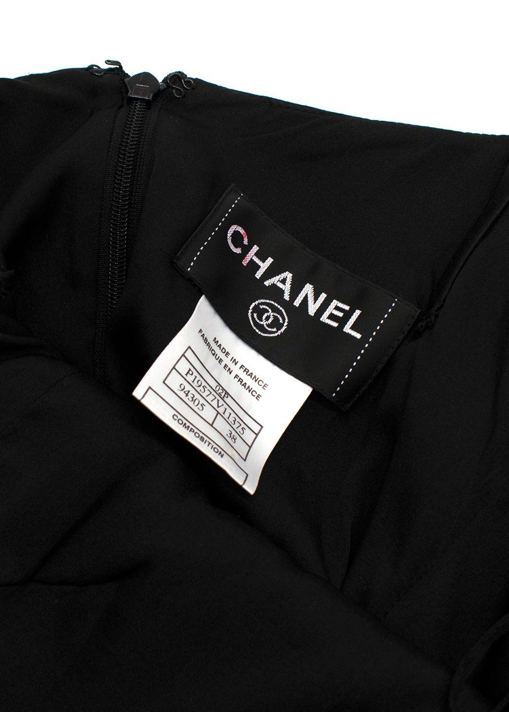 Chanel Black Silk Cocktail Dress