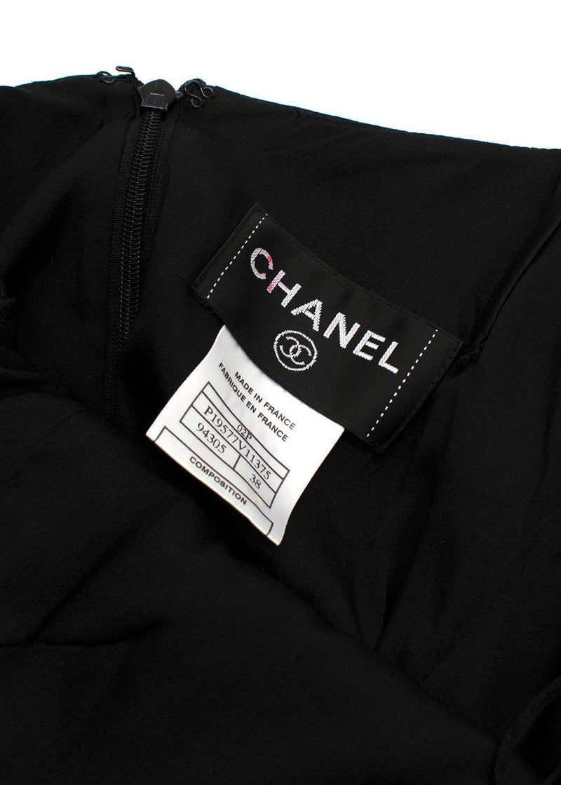Chanel Black Silk Cocktail Dress