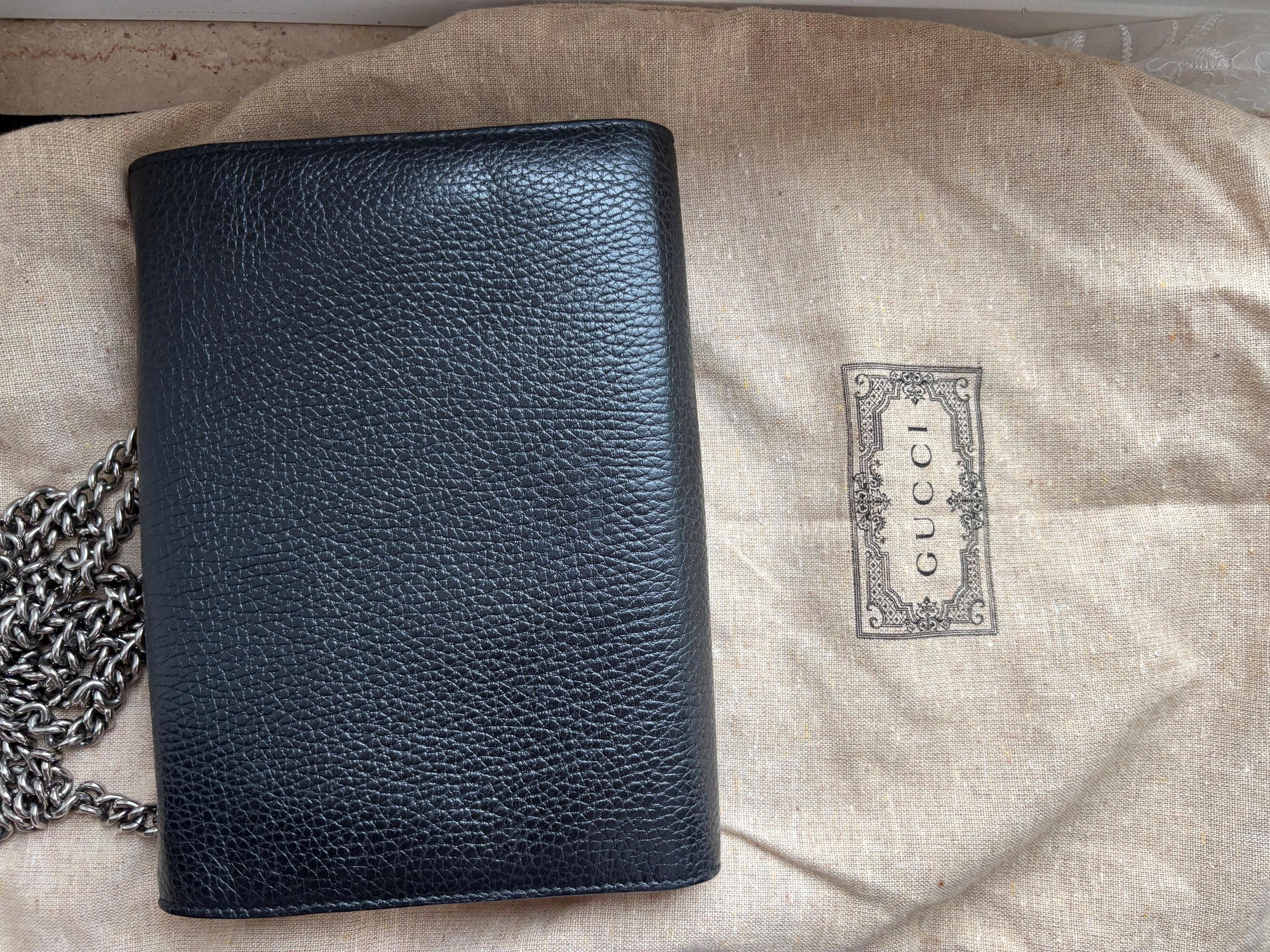 Gucci Black Leather Dionysus Crossbody Bag