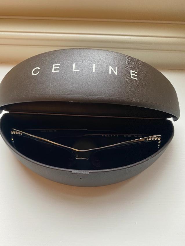 Celine Vintage Pink Crystal Embellished Sunglasses