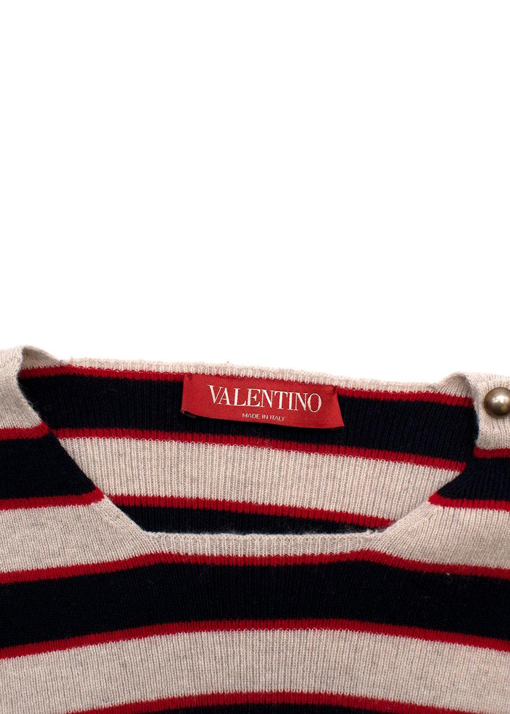Valentino ricolour striped cashmere sweater