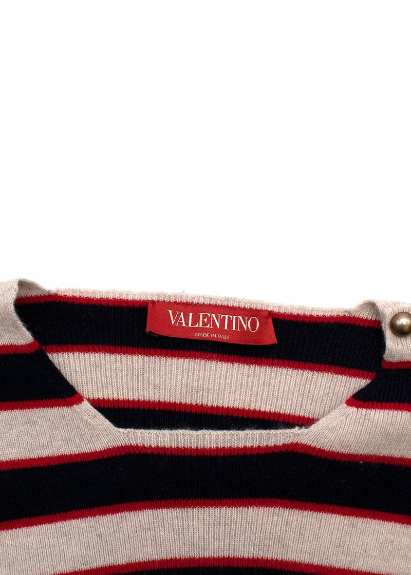 Valentino ricolour striped cashmere sweater