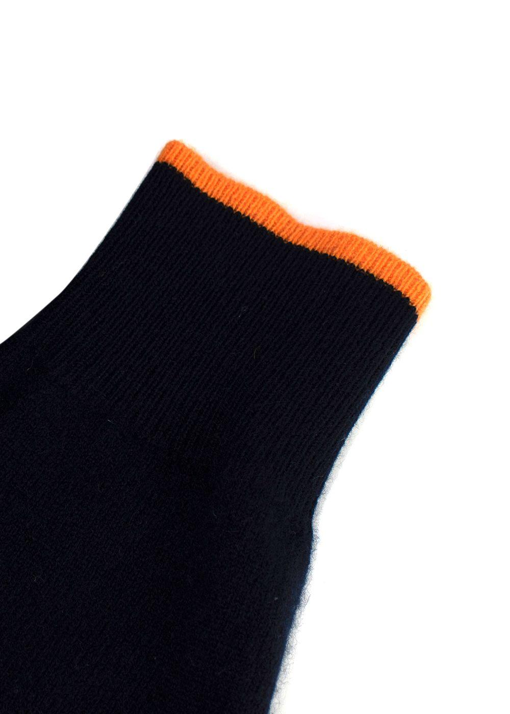 Madeleine Thompson Navy & Orange Cashmere Joshua Jumper