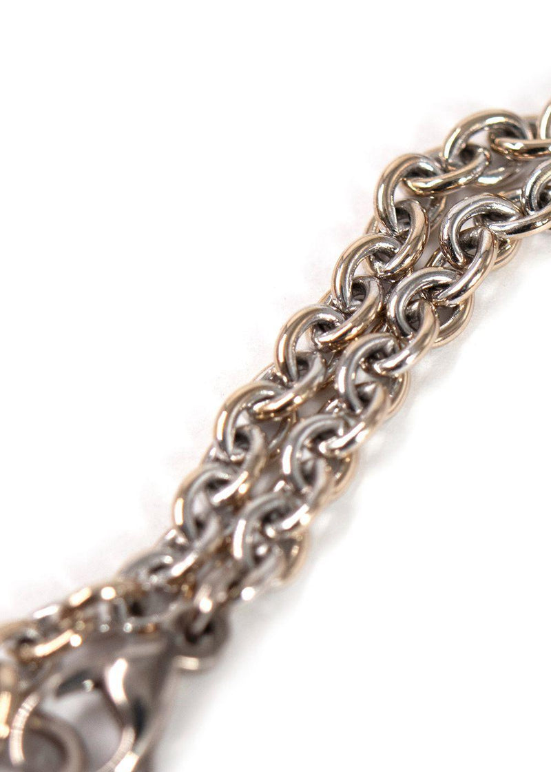 Hermes 18K White Gold Diamond Constance Amulettes Bracelet