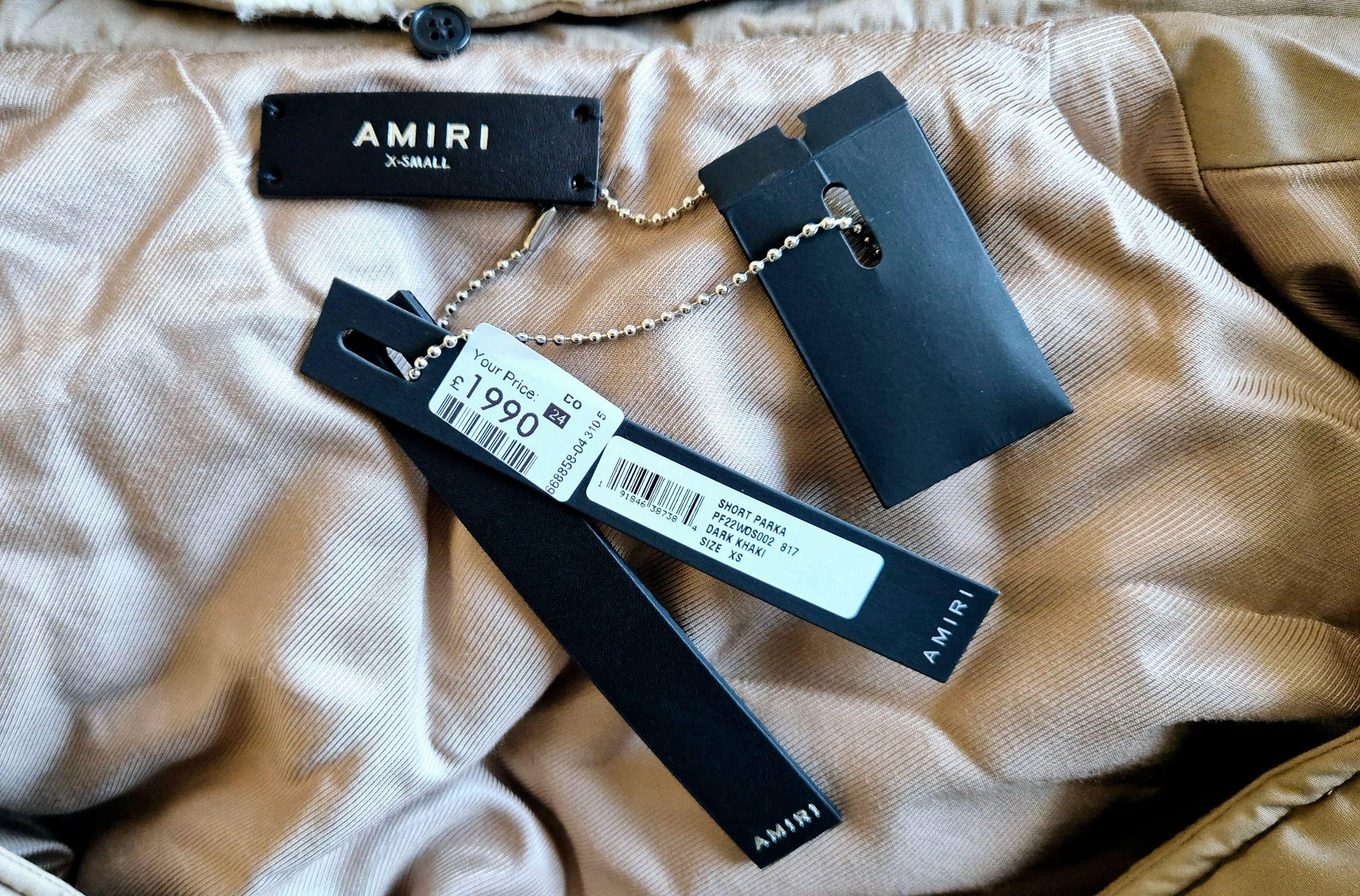 Amiri Camel Cropped Puffer Jacket