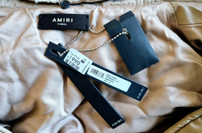 Amiri Camel Cropped Puffer Jacket