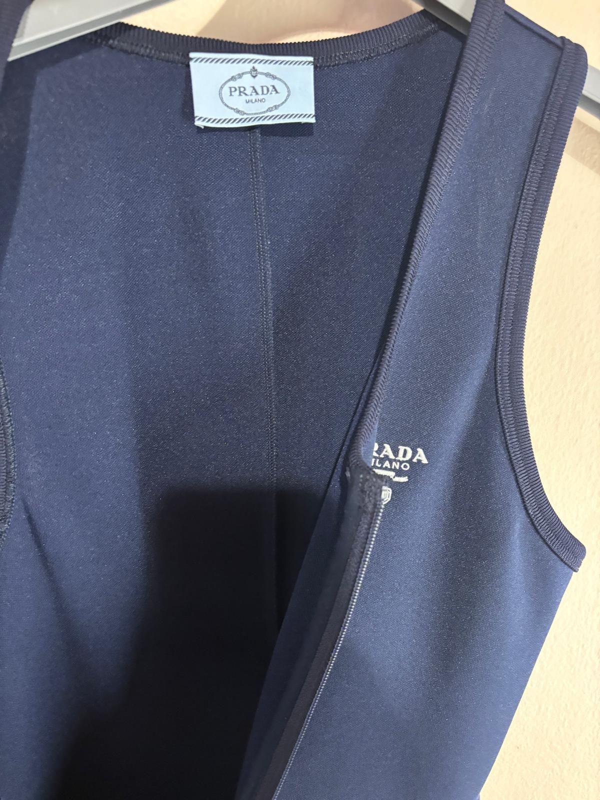 Prada Navy Blue Lycra Jumpsuit