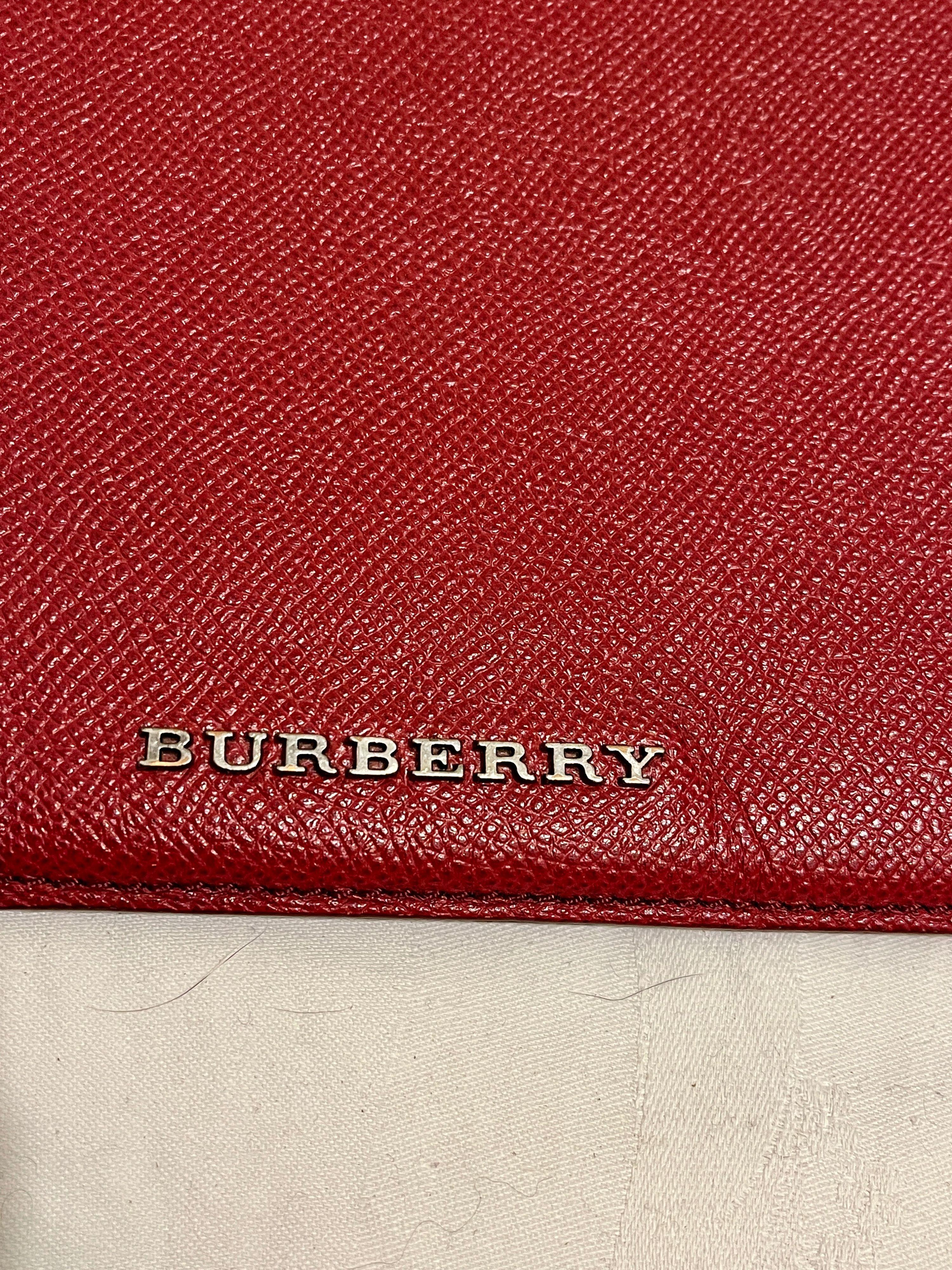 Red Grained Leather iPad Case