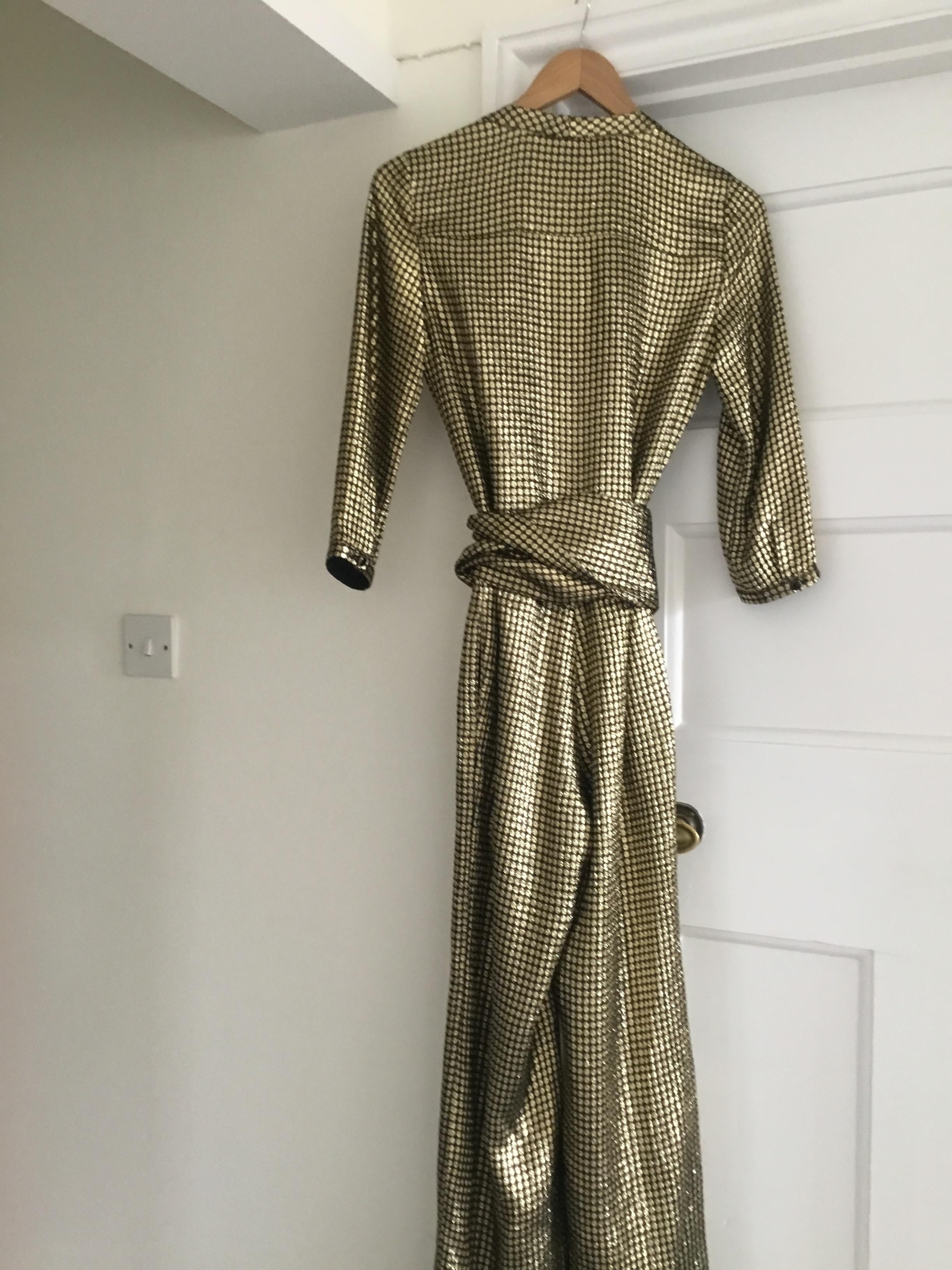Black & gold lurex jumpsuit