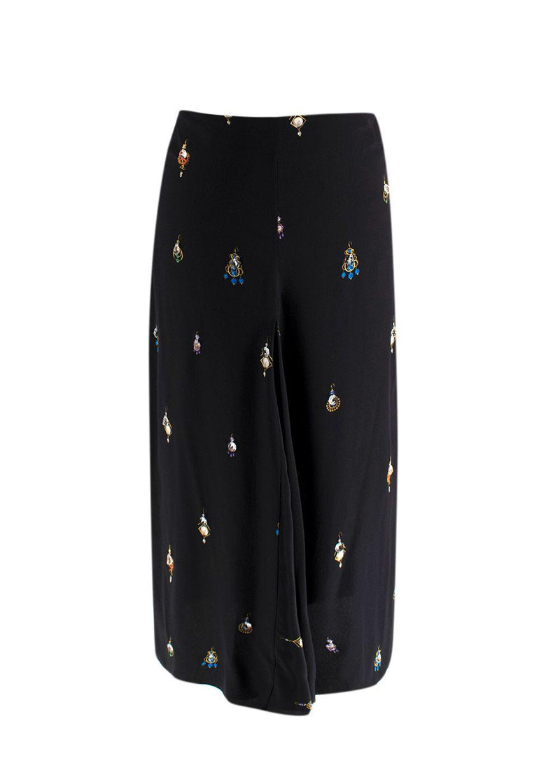 Victoria Beckham Black Embellished Earring Skirt