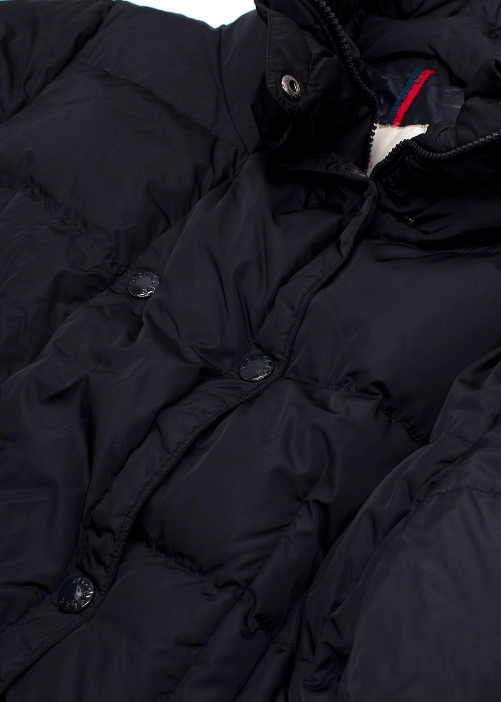 Moncler Navy Pivoine High Neck Puffer Coat