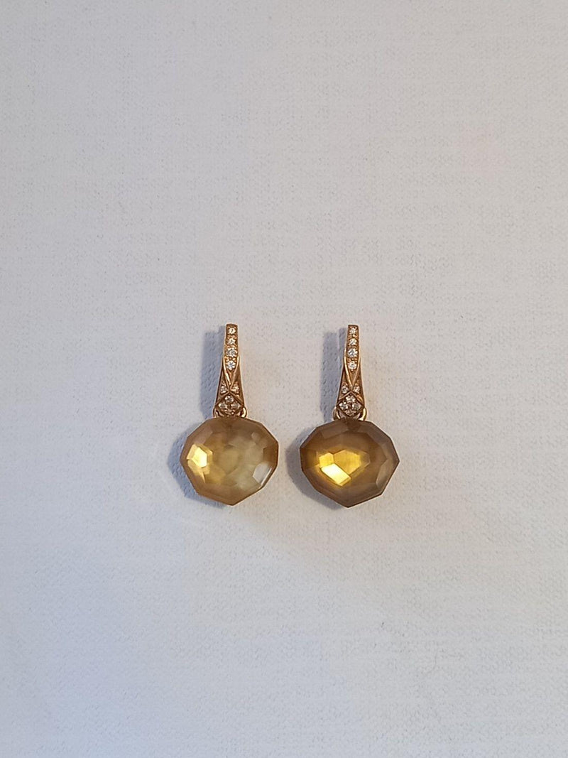 Stephen Webster 18ct Yellow Gold Citron & Diamond Earrings