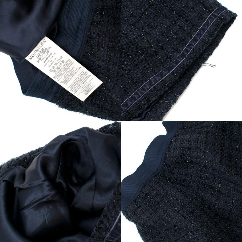 Monnlisa Navy Tweed Short & Jacket Set