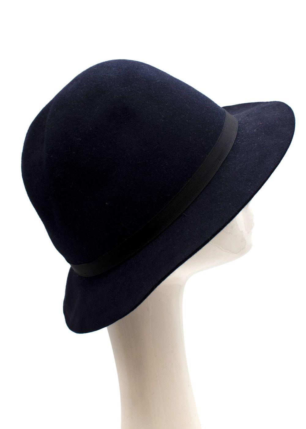 Navy Felted Hat