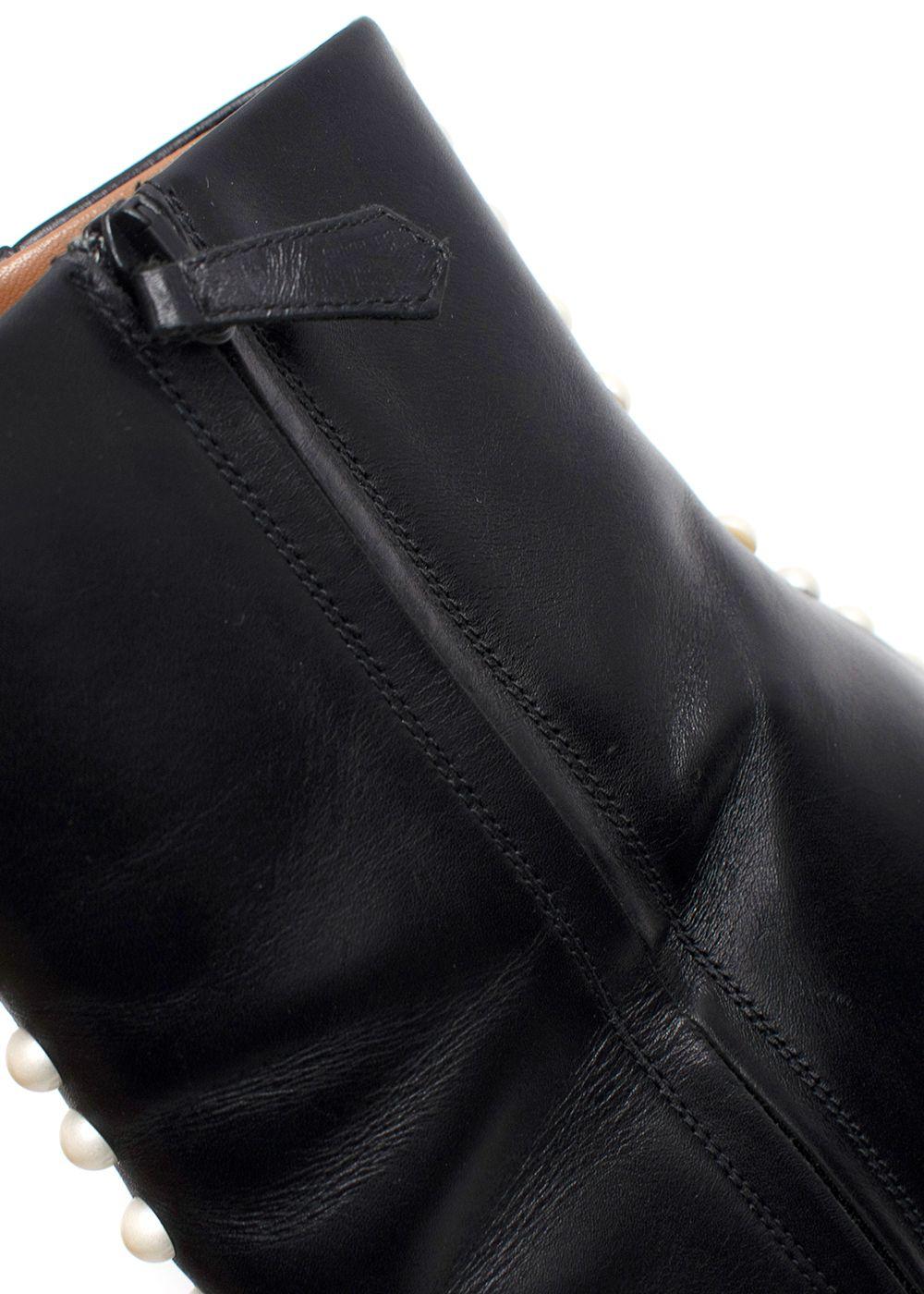 Aquazurra Firenze Black Follie Pearl Boots