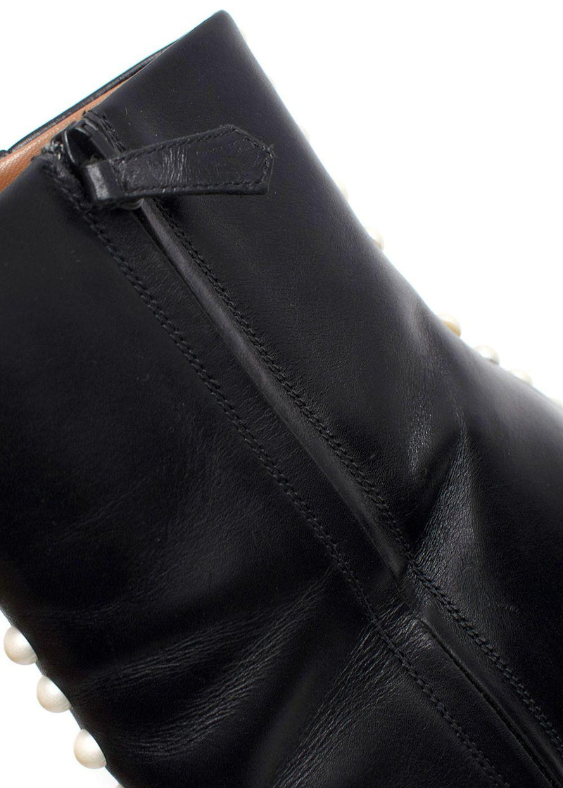 Aquazurra Firenze Black Follie Pearl Boots