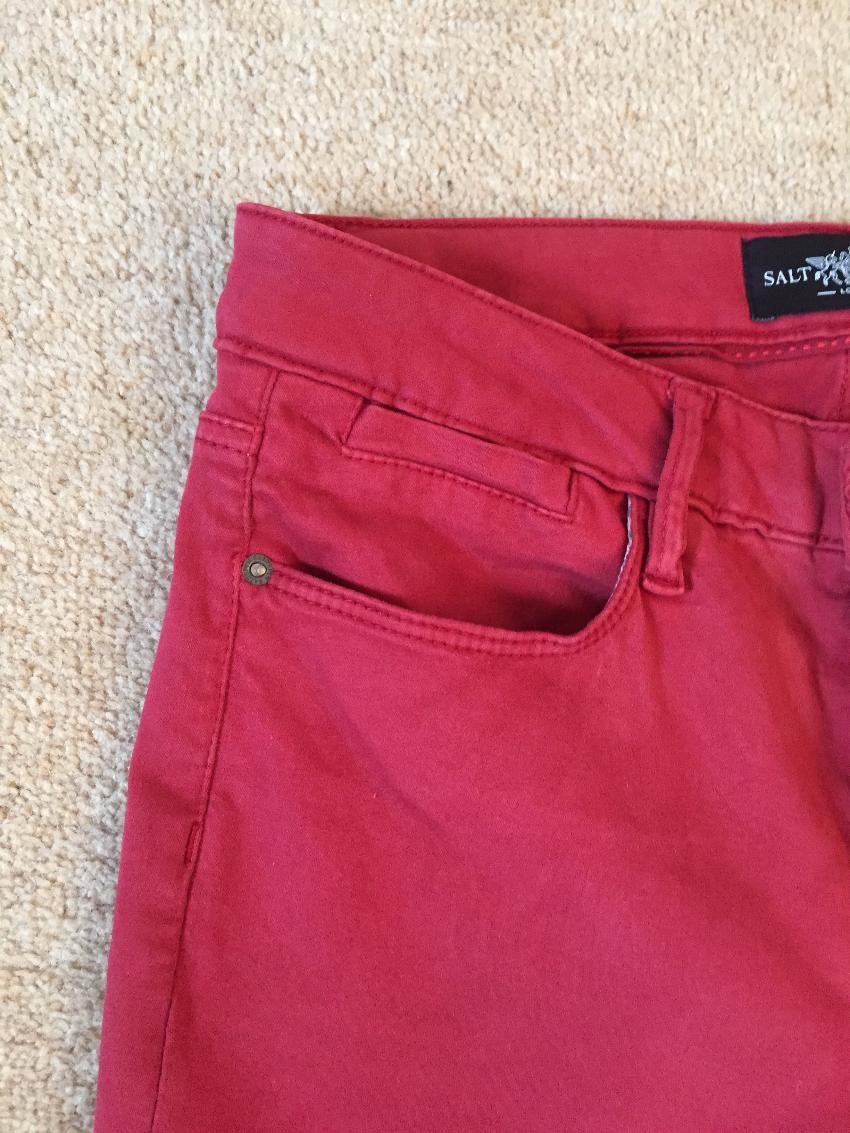 SALTSPIN dark red skinny stretchy jeans