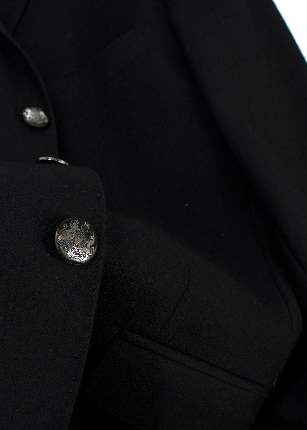 Dolce & Gabbana Black Wool Single Breasted Blazer