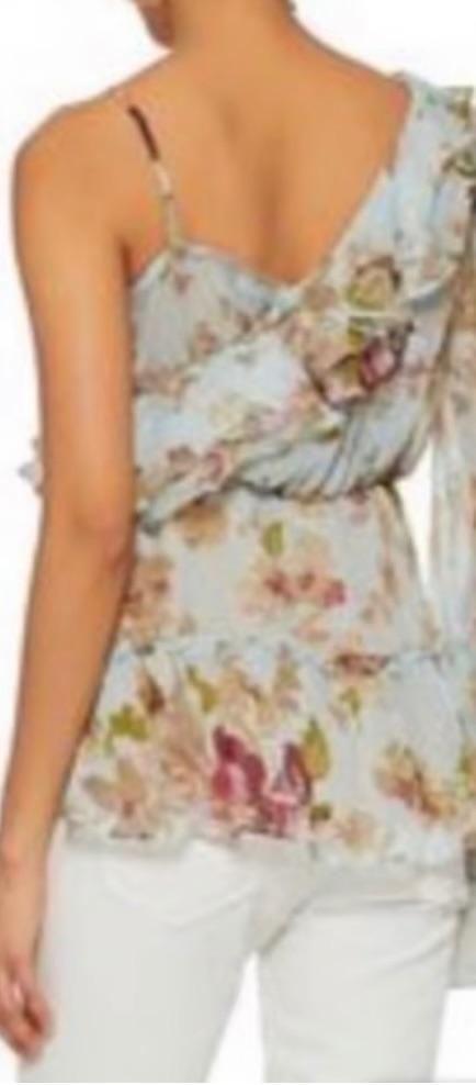 Walter Baker Floral One Shoulder Blouse
