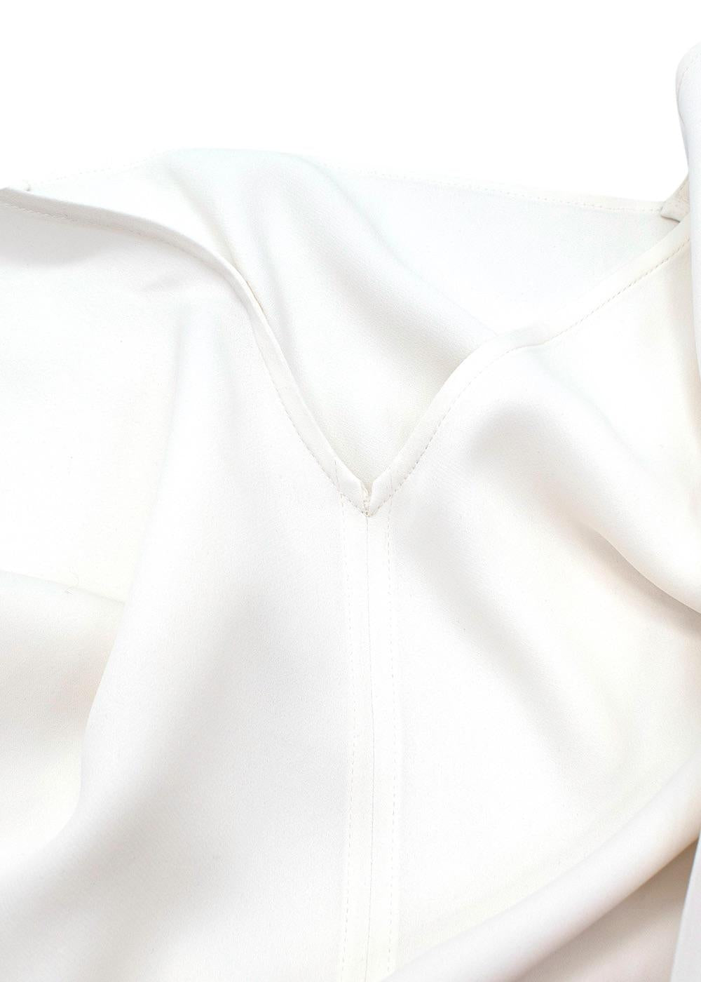 Cream Square Neck Long Sleeved Maxi Dress