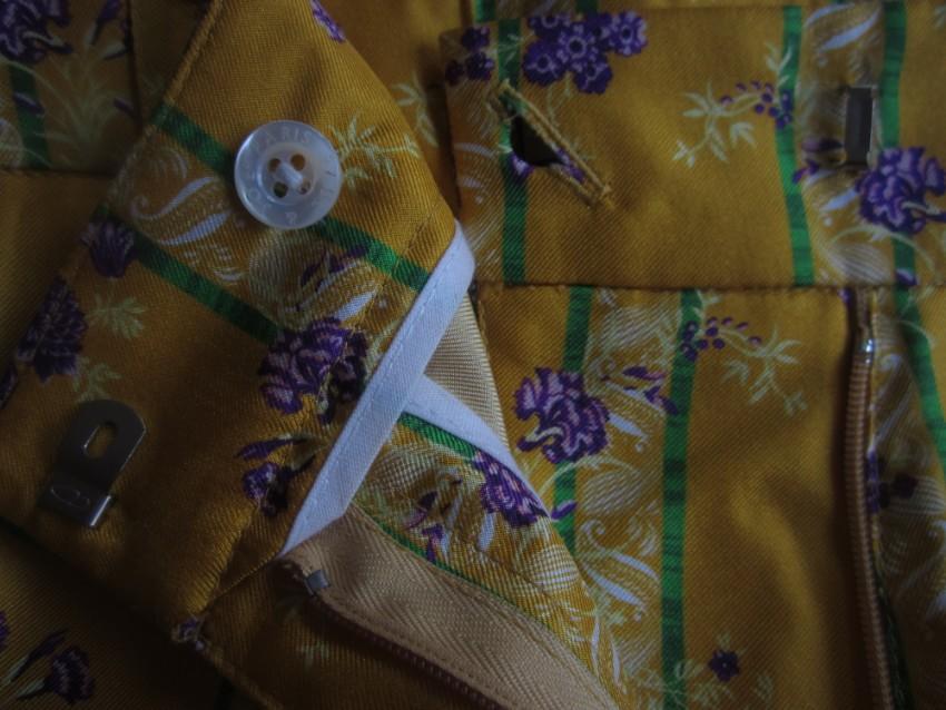 Paul & Joe yellow floral print cropped pants