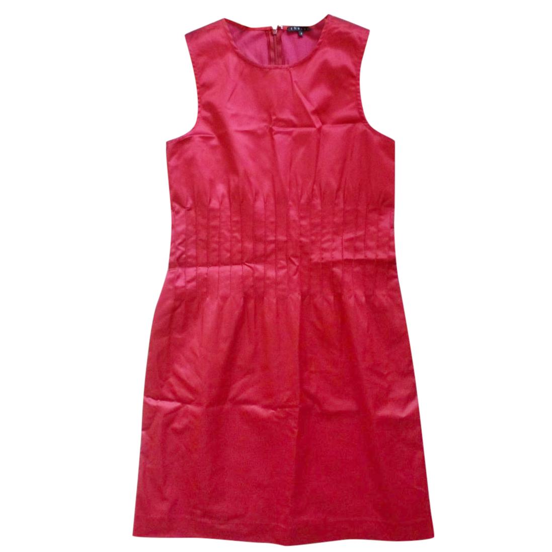 Theory red satin dress