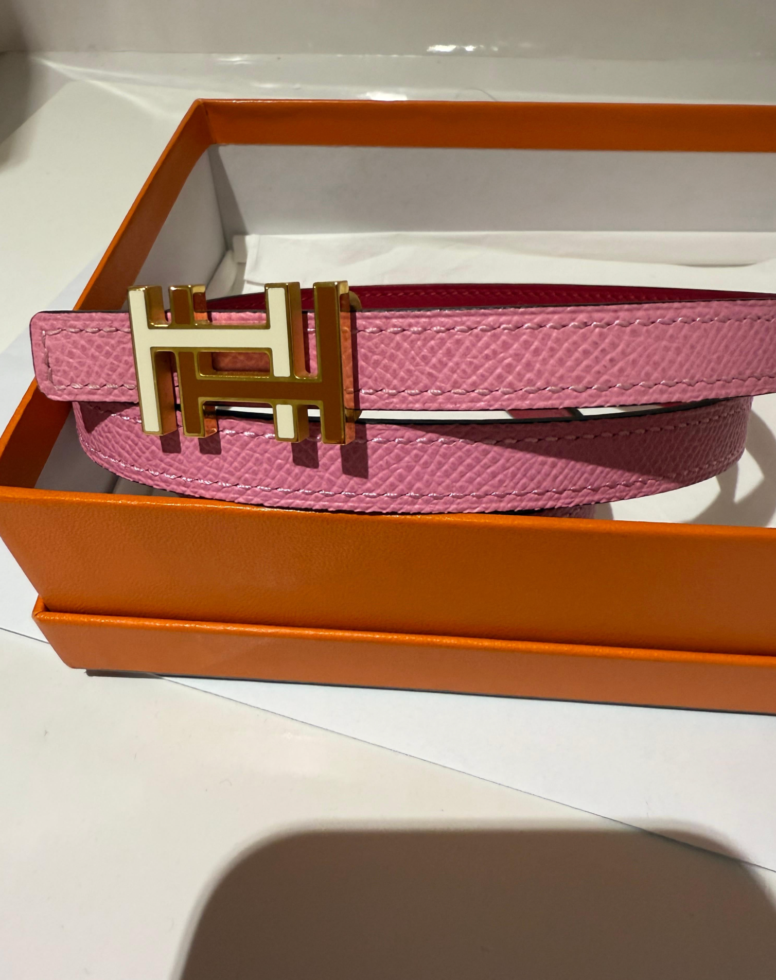 Hermes Reversible Thin Belt