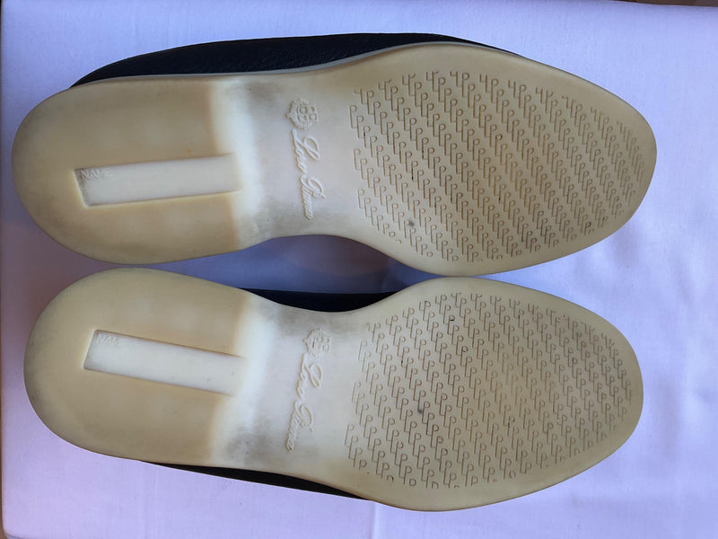 Navy Leather Open Walk Loafers