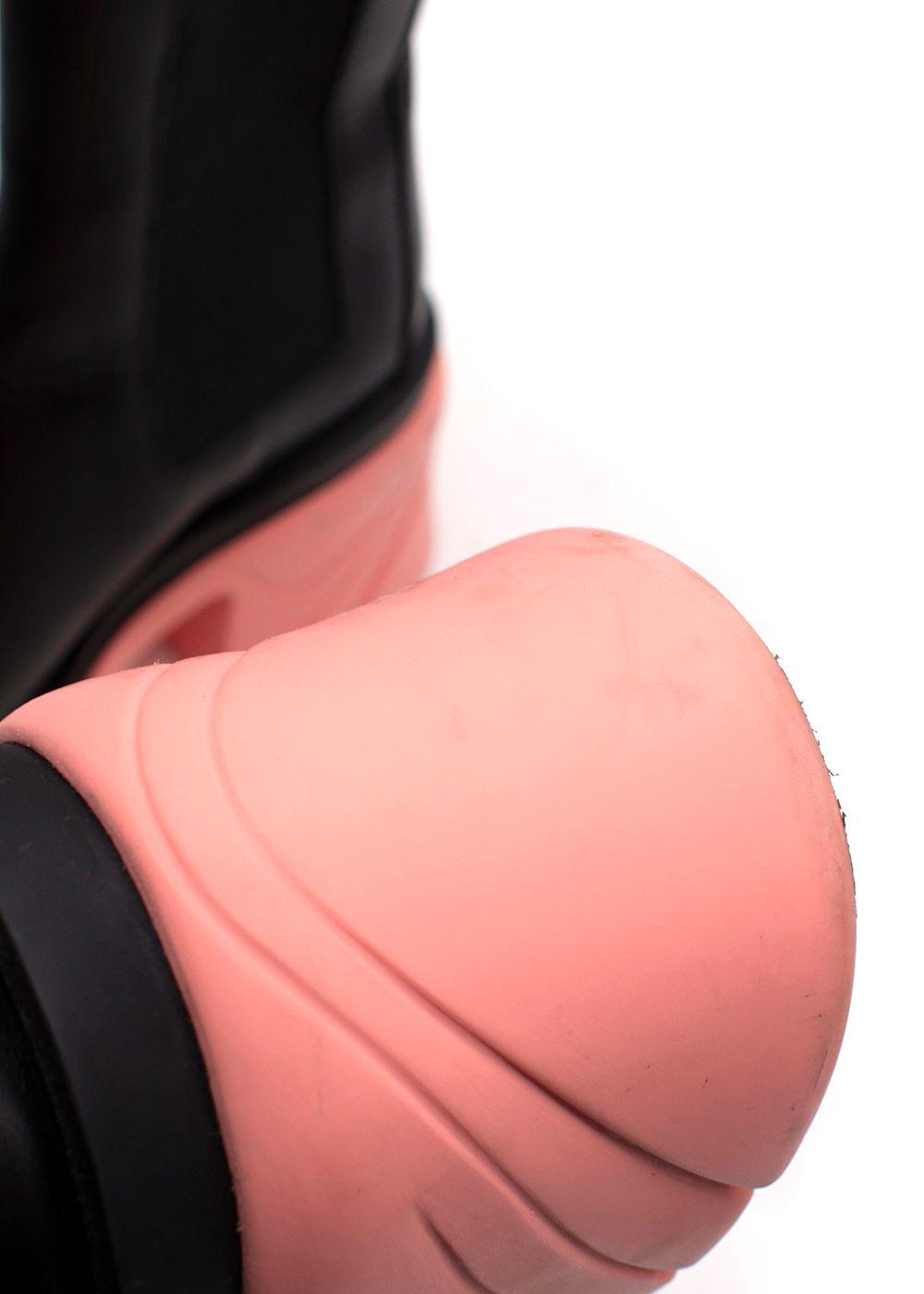 Bottega Veneta Pink and Black Flash Platform Boot