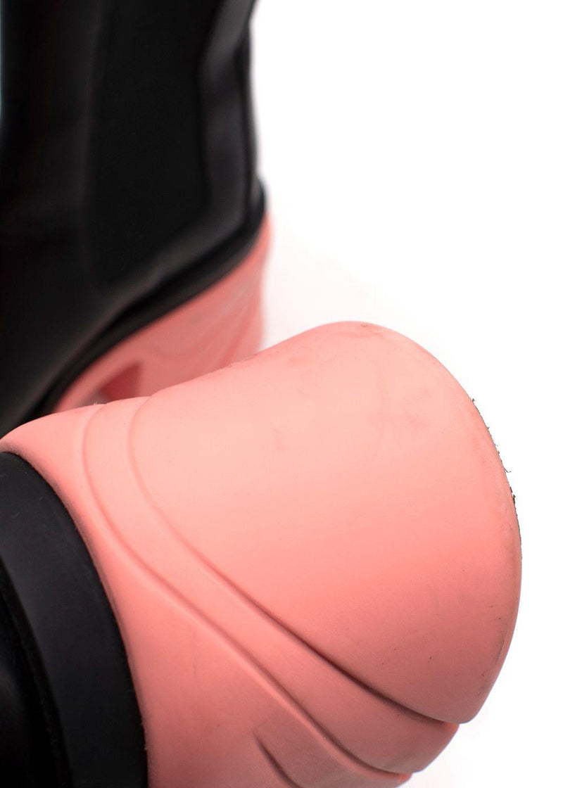 Bottega Veneta Pink and Black Flash Platform Boot