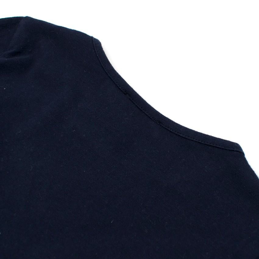 Lili Gaufrette Girls 8Y Navy Moon Print Top