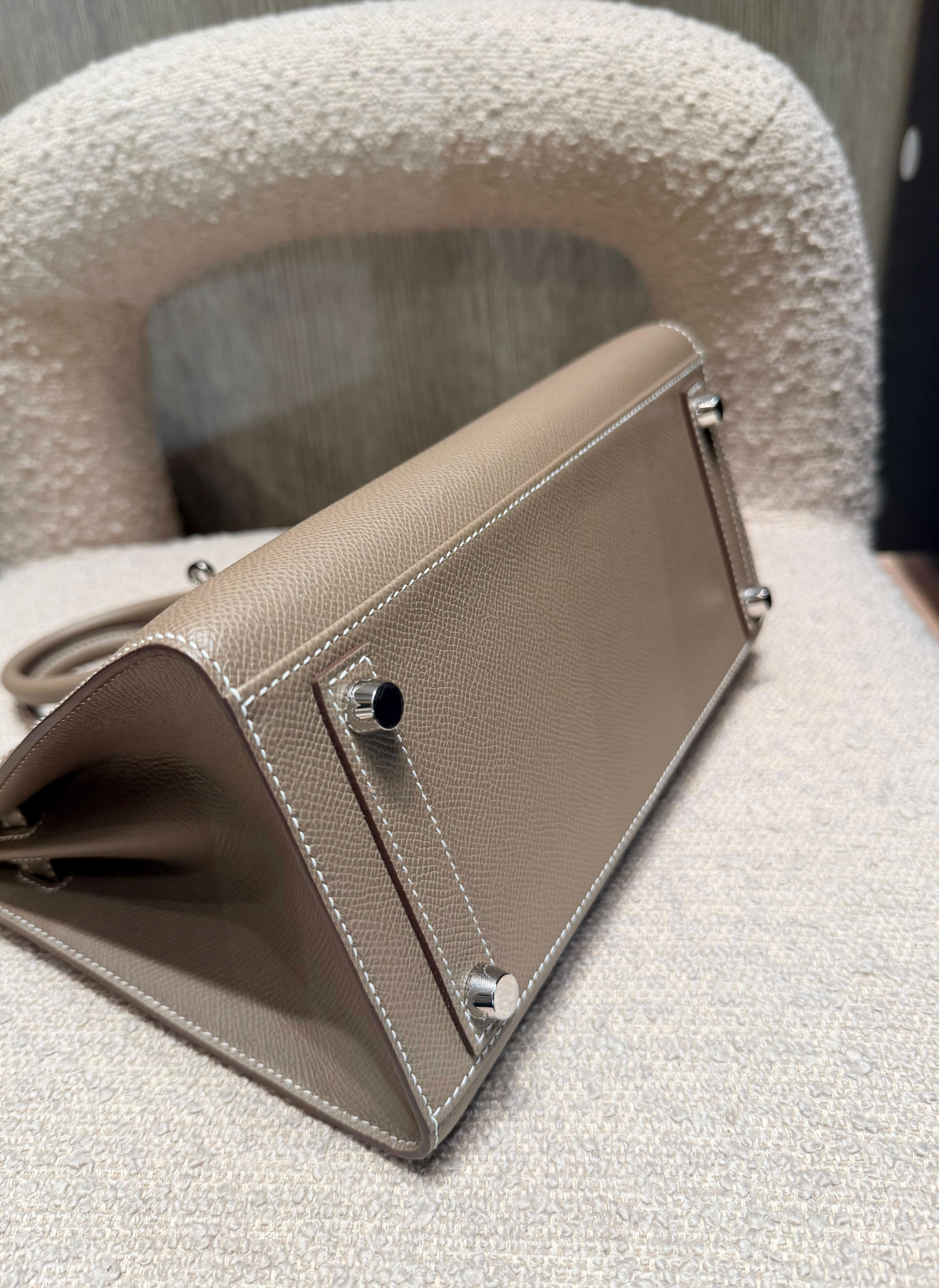 Hermes Birkin 25 Etoupe Epsom Sellier PHW