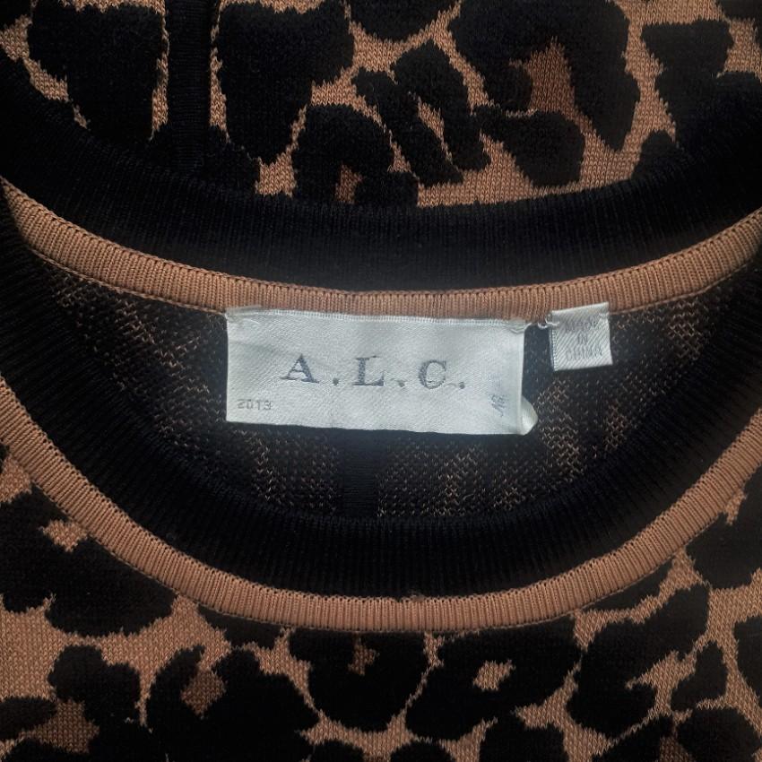 ALC Stretch Knit Leopard Mini dress