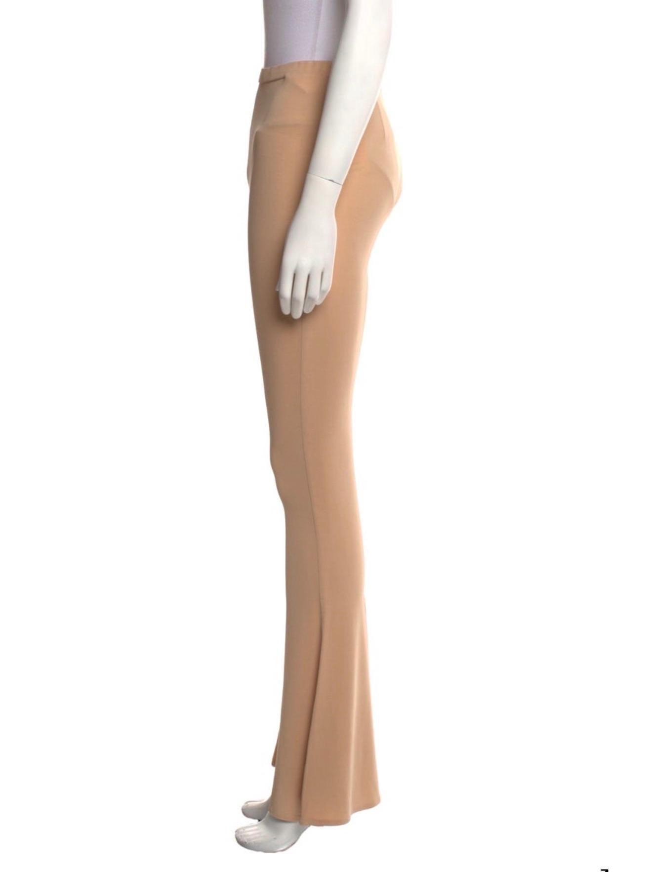 Magda Butrym Nude Stretch Jersey Pants