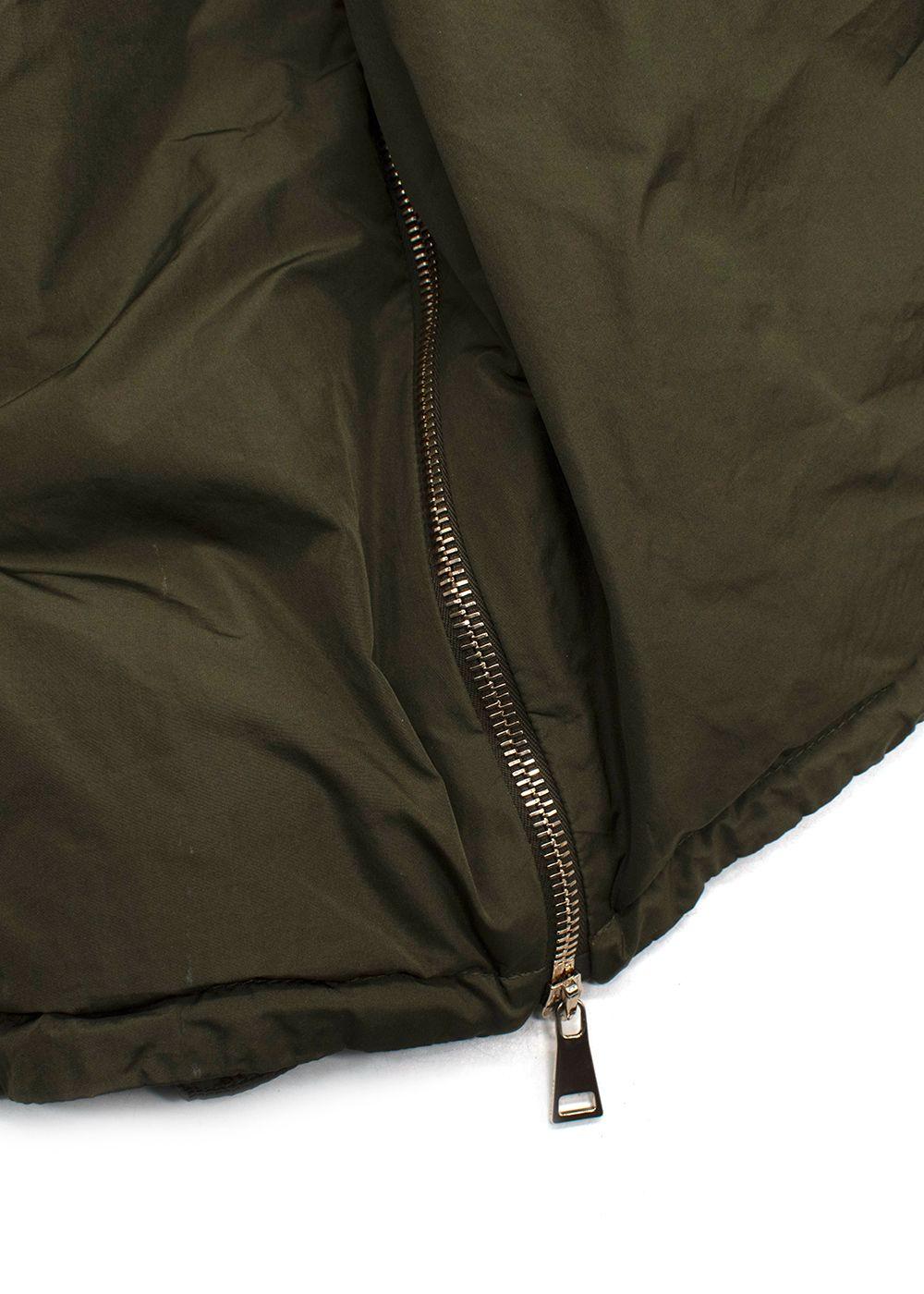 Moncler Green Ruched Luxembourg Parka