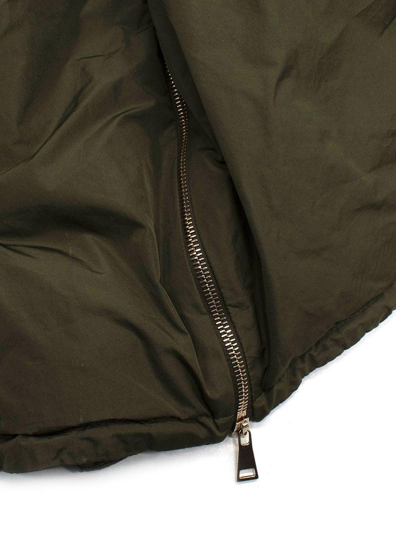 Moncler Green Ruched Luxembourg Parka