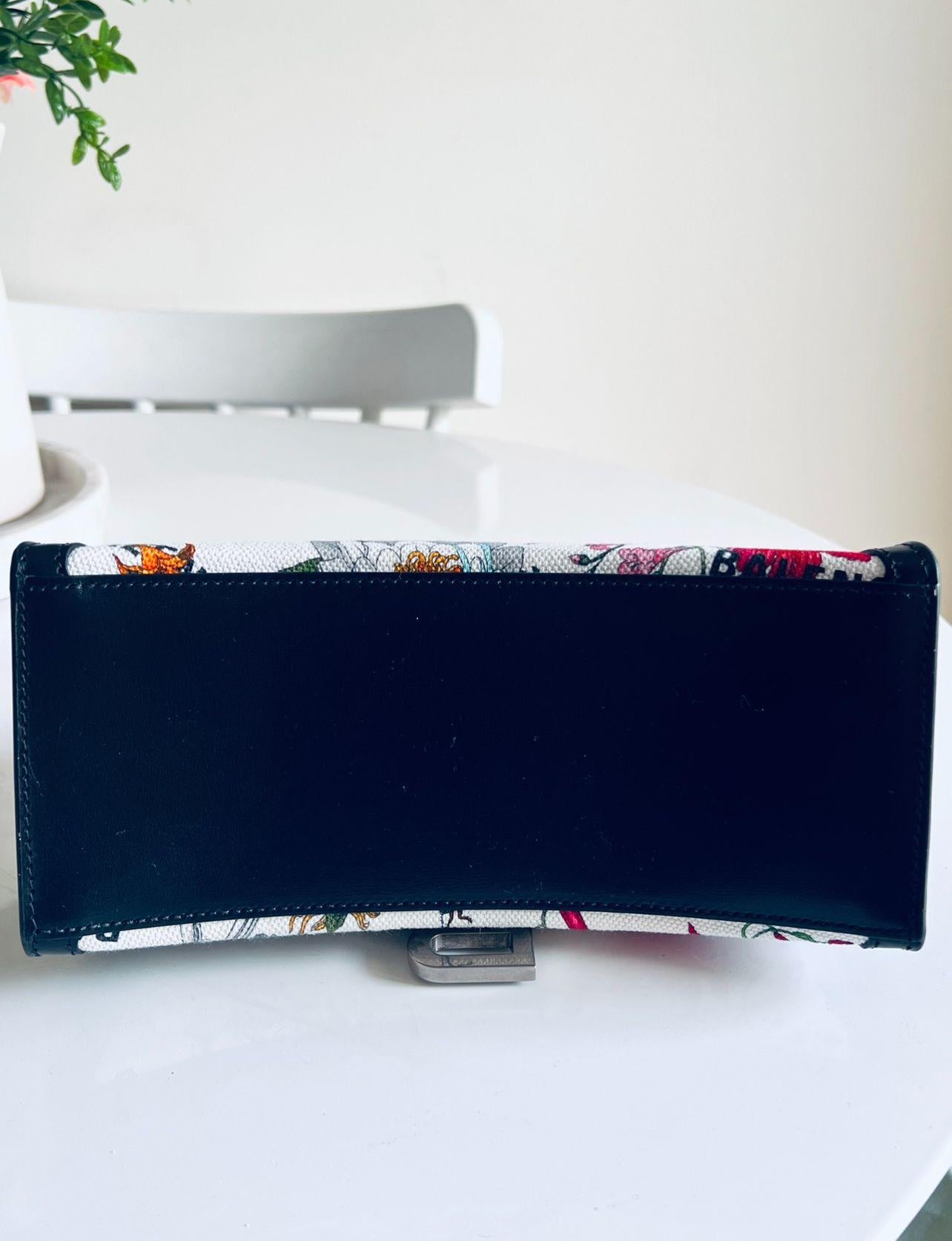 x Balenciaga Hacker Project Flora canvas Hourglass bag