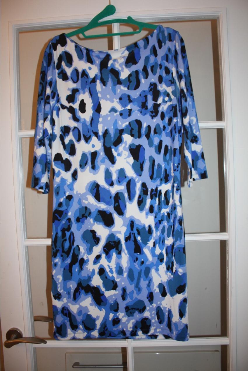 Philipp Plein Blue Animal Print Dress