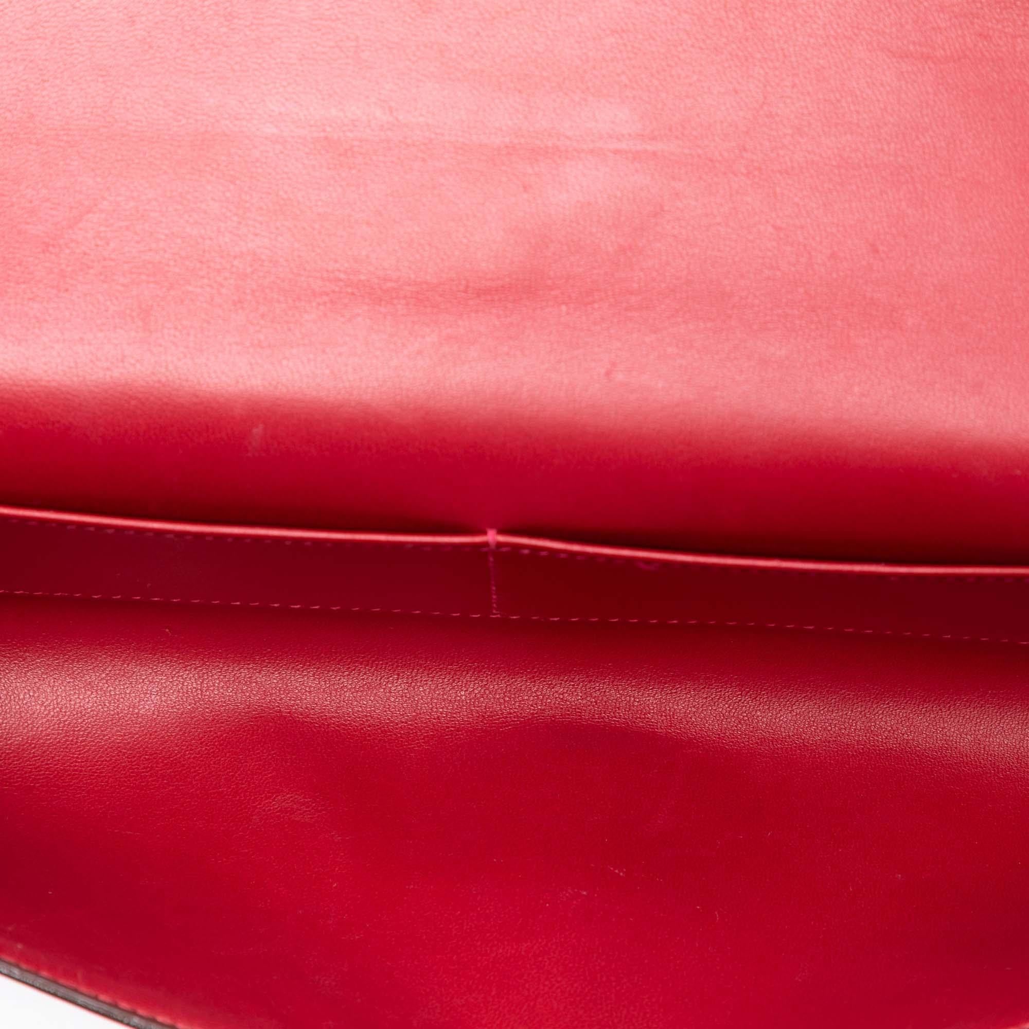 Hermes Rouge Vif Tadelakt Egee Clutch